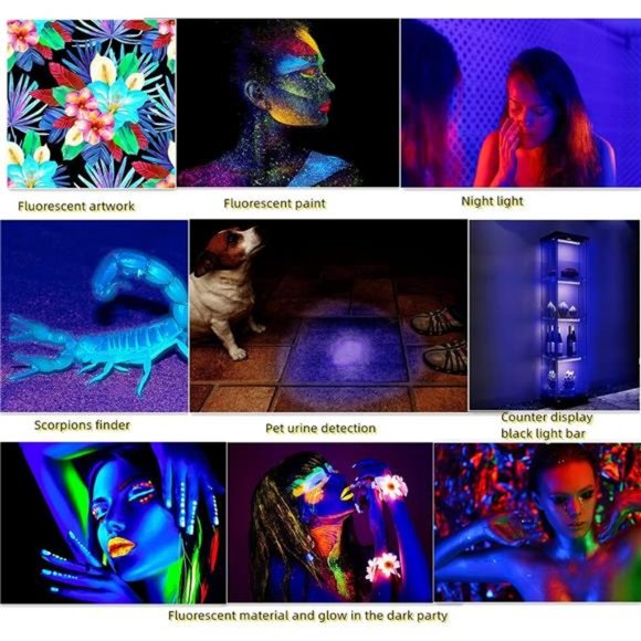 UV Black Light Bar USB DC 10W 1ft LED Blacklight Bar Strip Lights for Bedroom - Picture 6 of 6